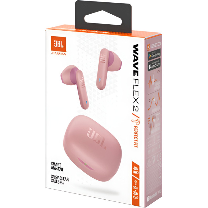 Навушники JBL Wave Flex 2 Pink (JBLWFLEX2PIK)