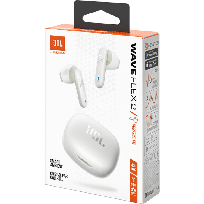 Навушники JBL Wave Flex 2 White (JBLWFLEX2WHT)