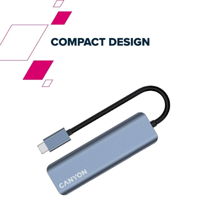 USB-хаб CANYON DS-18 USB-C Multiport Hub 5-in-1 (CNS-TDS18)