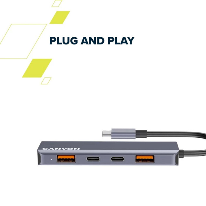 USB-хаб CANYON DS-18 USB-C Multiport Hub 5-in-1 (CNS-TDS18)