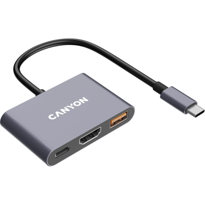 Порт-репликатор CANYON DS-4 USB-C Multiport Hub 3-in-1 (CNS-TDS4)