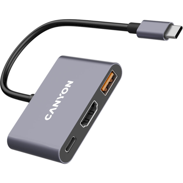 Порт-репликатор CANYON DS-4 USB-C Multiport Hub 3-in-1 (CNS-TDS4)