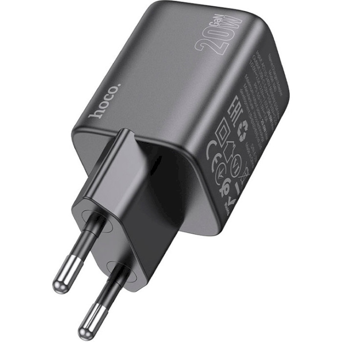 Зарядний пристрій HOCO N40 Mighty 1xUSB-C, PD20W Black (6942007616966)