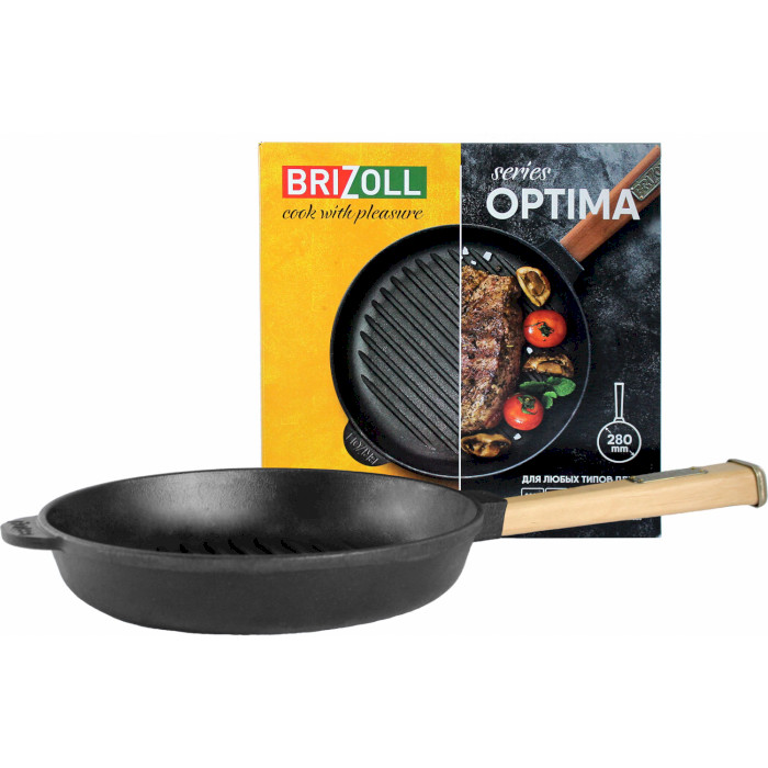 Сковорода гриль BRIZOLL Optima 28см (O2850G-P)