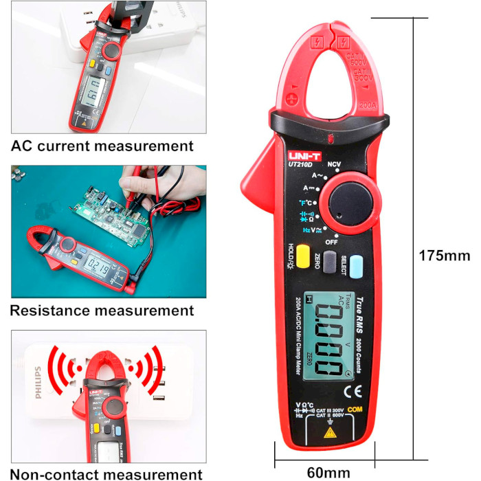 Струмовимірювальні кліщі UNI-T UT210D