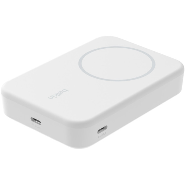 Повербанк MagSafe BELKIN BoostCharge Pro Magnetic Power Bank with Qi2 15W 10K 10000mAh White (BPD008BTWH)