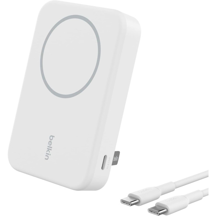 Повербанк MagSafe BELKIN BoostCharge Pro Magnetic Power Bank with Qi2 15W 10K 10000mAh White (BPD008BTWH)