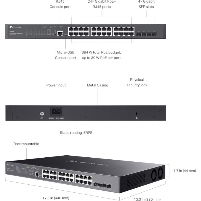 Комутатор TP-LINK SG3428MP