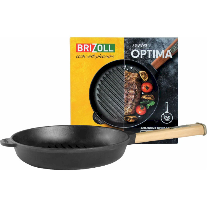 Сковорода гриль BRIZOLL Optima 24см (O2440G-P)