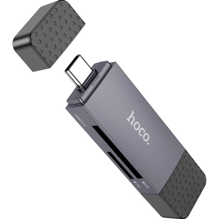 Кардрідер HOCO HB45 Spirit 2-in-1 USB 3.0 Metal Gray