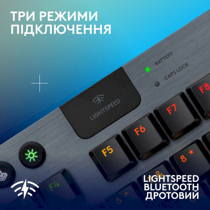 Клавіатура бездротова LOGITECH G915 X Lightspeed TKL Wireless Gaming Keyboard Clicky Black (920-012757)