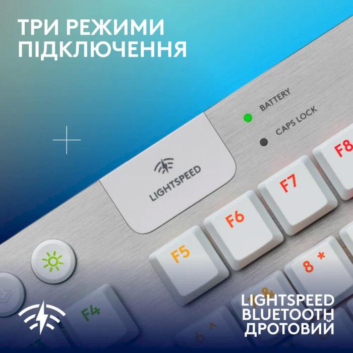 Клавиатура беспроводная LOGITECH G915 X Lightspeed TKL Wireless Gaming Keyboard Tactile White (920-012737)