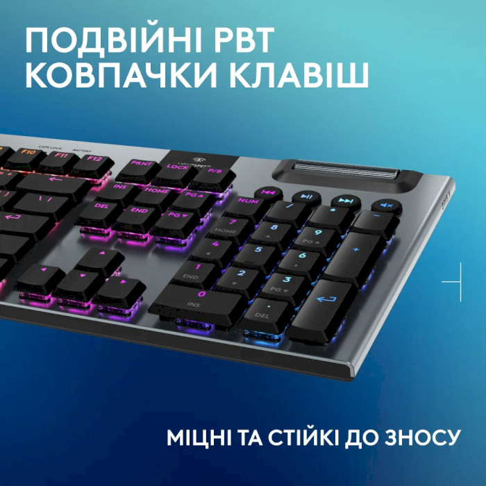 Клавіатура бездротова LOGITECH G915 X Lightspeed Wireless Gaming Keyboard Clicky Black (920-012709)