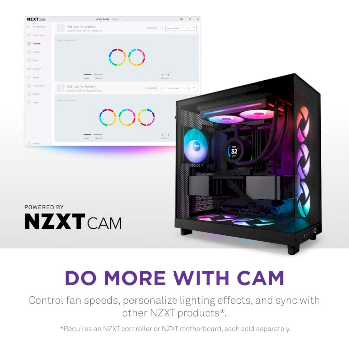 Вентилятор NZXT F240 RGB Core Black (RF-U24HF-B1)