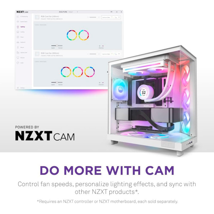 Вентилятор NZXT F240 RGB Core White (RF-U24HF-W1)