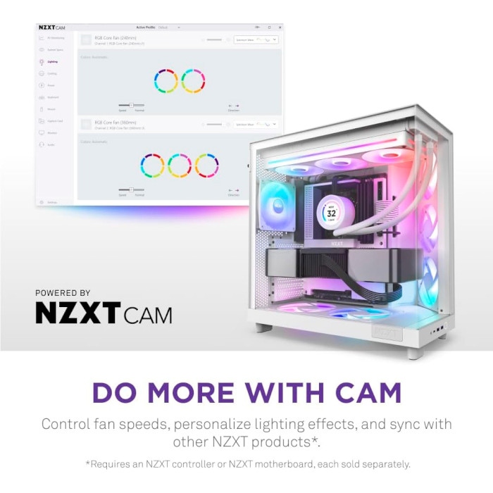 Вентилятор NZXT F360 RGB Core White (RF-U36HF-W1)