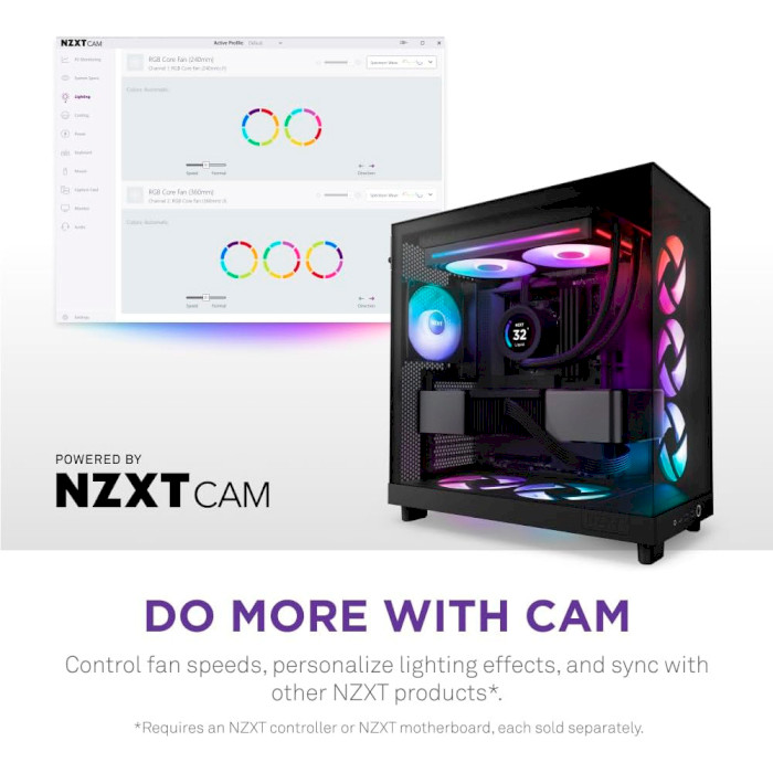 Вентилятор NZXT F280 RGB Core Black (RF-U28HF-B1)