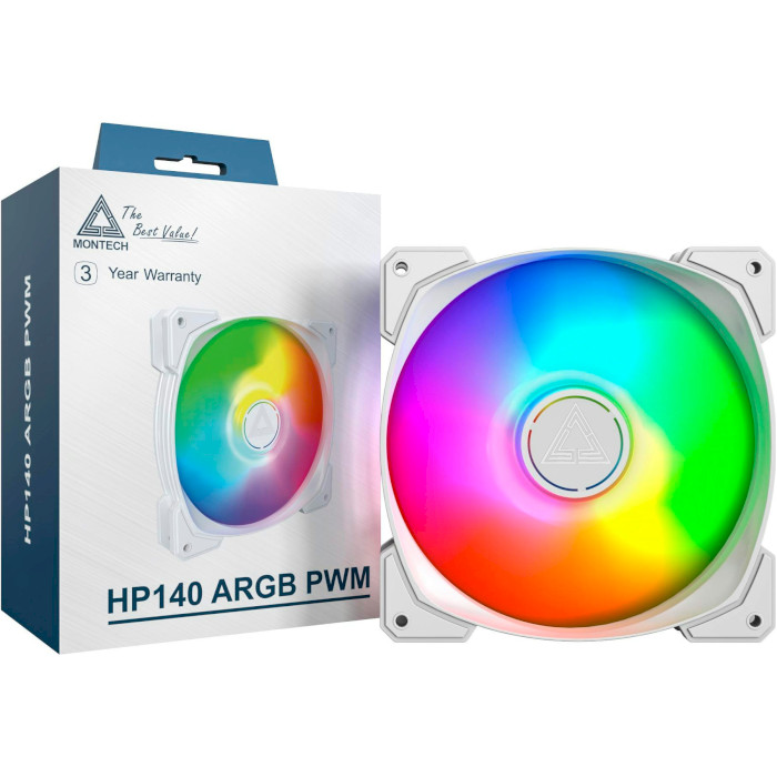 Вентилятор MONTECH HP140 ARGB PWM White