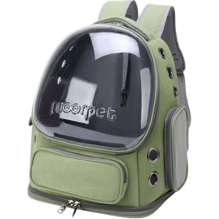 Рюкзак-переноска MOORPET Portable Double Shoulder Cat Green