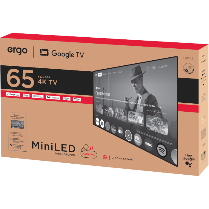 Телевізор ERGO 65" miniLED 4K 65MQ90PRO Titanium