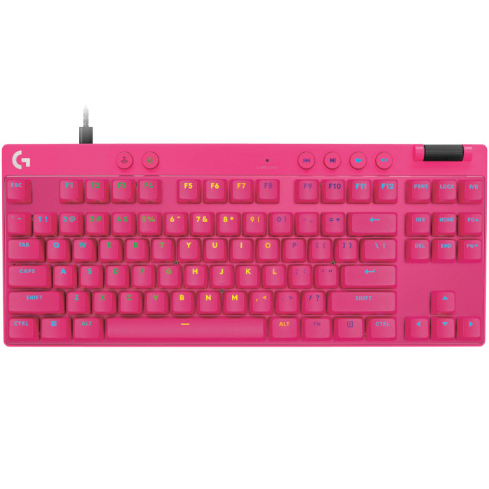 Клавіатура LOGITECH G Pro X TKL Rapid Wired Gaming Keyboard Magenta (920-013253)