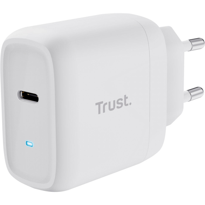 Зарядний пристрій TRUST Maxo 45W 1xUSB-C Charger White w/Type-C to Type-C cable (25138)