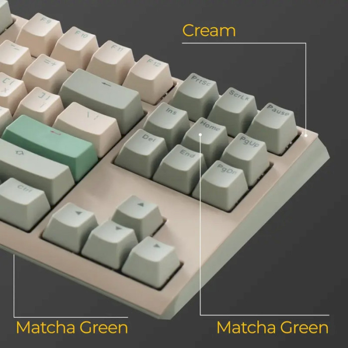 Клавіатура DUCKY One 3 TKL Cherry MX Speed Silver UA Matcha Cream (DKON2187-PUAPXMAEGGC1)