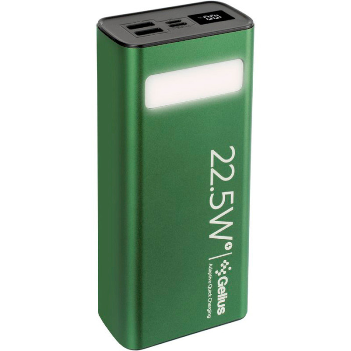 Повербанк GELIUS Lightstone GP-PB300 30000mAh Green (00000090465)