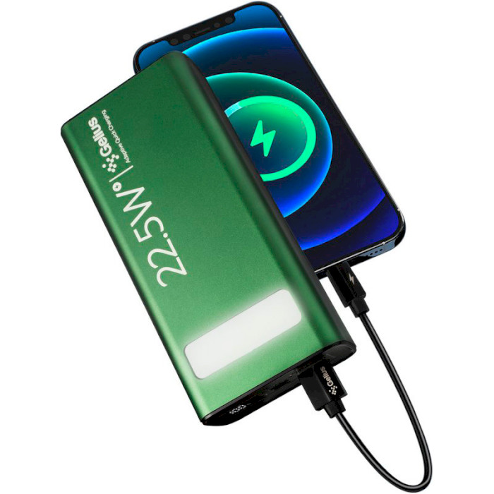 Повербанк GELIUS Lightstone GP-PB300 30000mAh Green (00000090465)