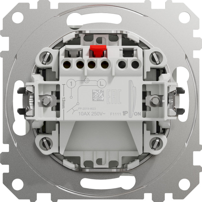 Выключатель одноклавишный SCHNEIDER ELECTRIC Sedna Design Aluminium (SDD113111)