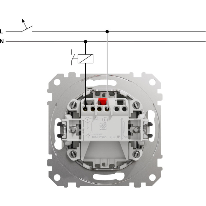 Выключатель одноклавишный SCHNEIDER ELECTRIC Sedna Design Aluminium (SDD113111)