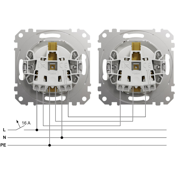 Розетка SCHNEIDER ELECTRIC Sedna Design Aluminium (SDD113022)