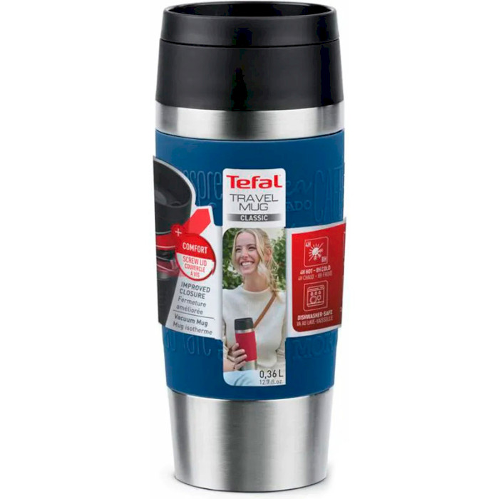 Термокухоль TEFAL Travel Mug Classic 0.36л Blue (N2020310)