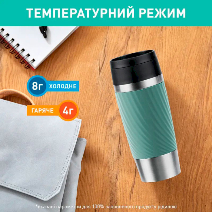 Термокухоль TEFAL Travel Mug Classic Twist 0.36л Green (N2024310)