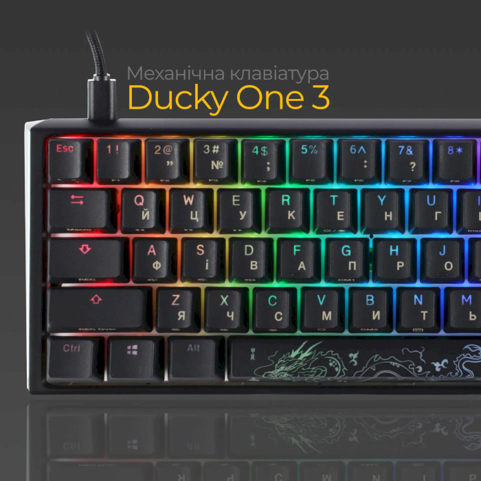 Клавиатура DUCKY One 3 Mini Cherry MX Brown RGB UA Black (DKON2161ST-BUAPXCLAWSC1)