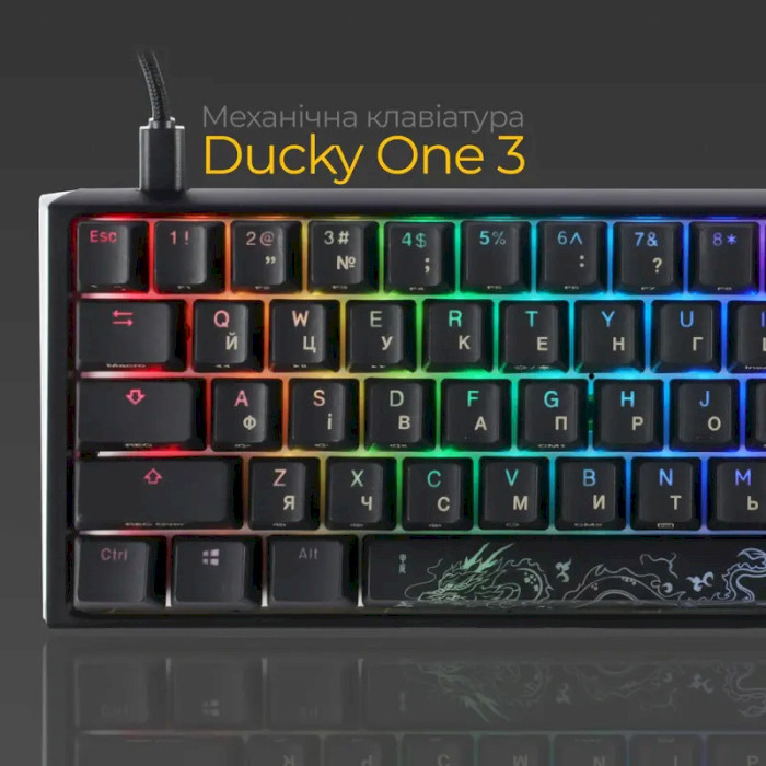 Клавиатура DUCKY One 3 Mini Cherry MX Red RGB UA Black (DKON2161ST-RUAPXCLAWSC1)