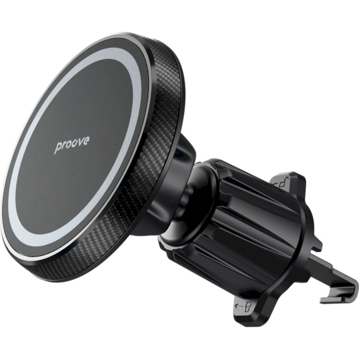 Автотримач для смартфона PROOVE Carbon Magnetic Air Outlet Car Mount Black