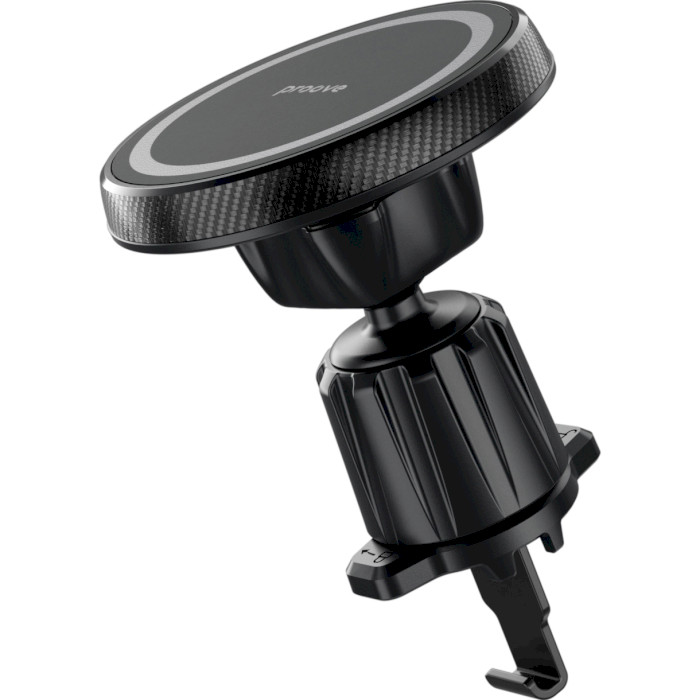 Автотримач для смартфона PROOVE Carbon Magnetic Air Outlet Car Mount Black