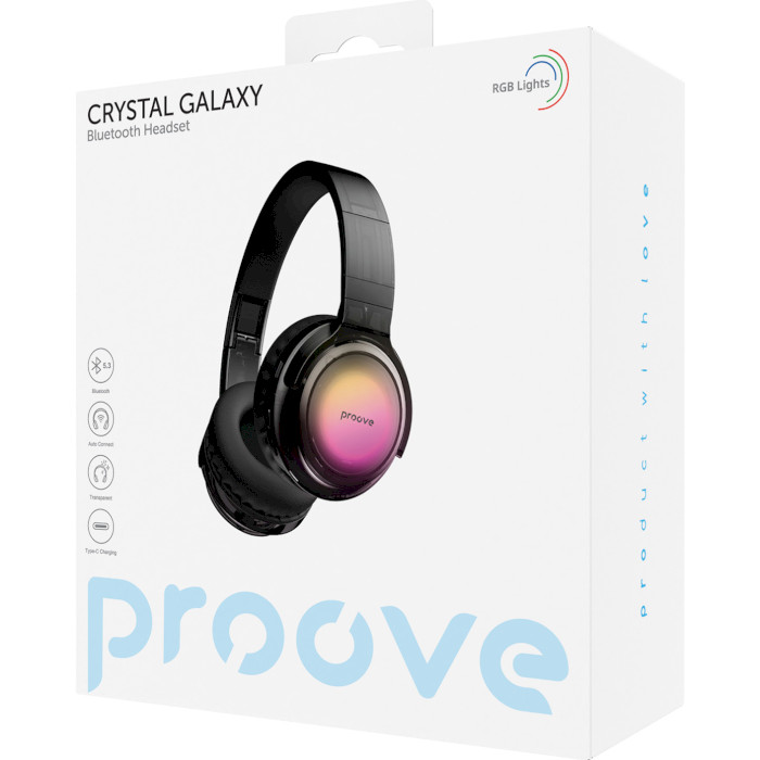 Наушники PROOVE Crystal Galaxy Clear Black