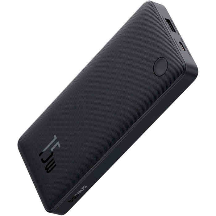 Повербанк BASEUS Airpow Lite 15W Bidirectional Fast-Charging Power Bank 10000mAh Black (P10067500123-00)