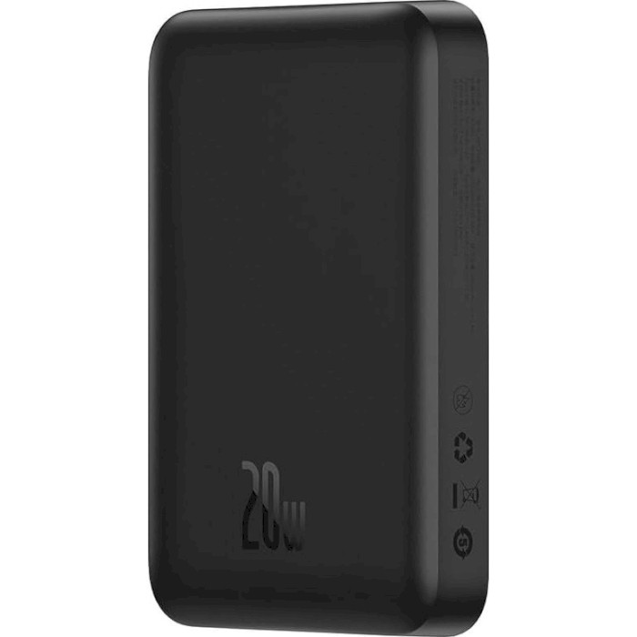 Повербанк MagSafe BASEUS Magnetic Mini Air Wireless Fast Charge Power Bank 20W 10000mAh Black (P10059001113-00)