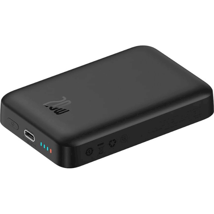 Повербанк MagSafe BASEUS Magnetic Mini Air Wireless Fast Charge Power Bank 20W 10000mAh Black (P10059001113-00)