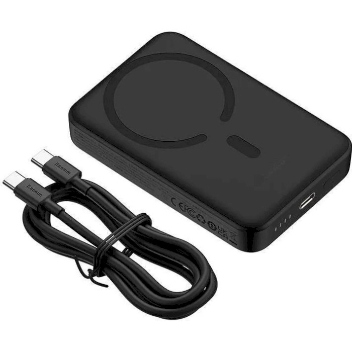 Повербанк MagSafe BASEUS Magnetic Mini Wireless Fast Charge Power Bank 30W 10000mAh Black (PPCX110201)