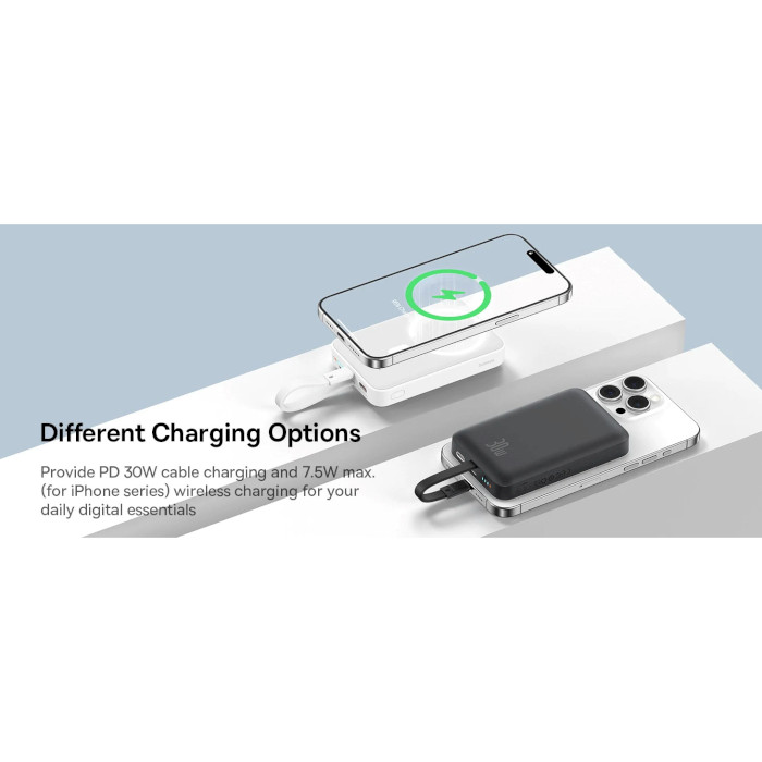 Повербанк MagSafe BASEUS Magnetic Mini Wireless Fast Charge Power Bank Type-C Edition 30W 10000mAh Cluster Black (P1002210B113-00)