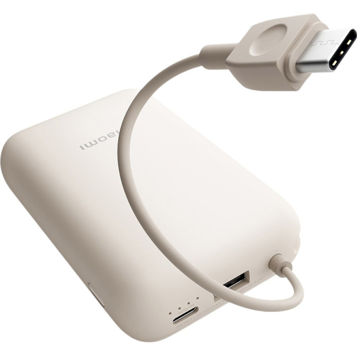 Повербанк XIAOMI Power Bank with Integrated Type-C Cable 22.5W 10000mAh Tan (BHR9072GL)