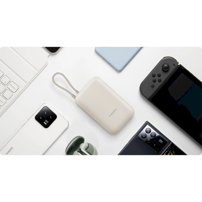 Повербанк XIAOMI Power Bank with Integrated Type-C Cable 22.5W 10000mAh Tan (BHR9072GL)