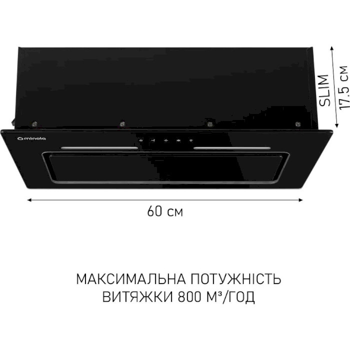 Вытяжка MINOLA HBI 6473 BL GLASS 800 LED LINE