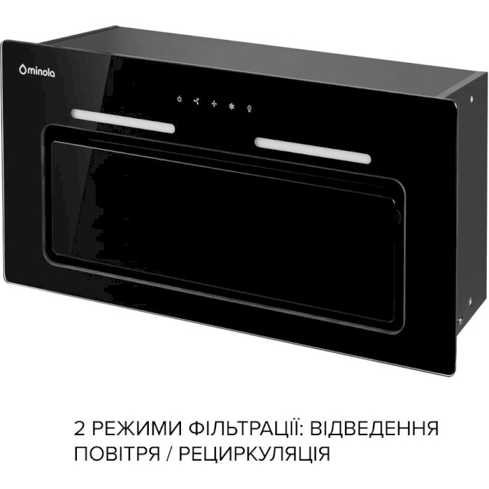 Вытяжка MINOLA HBI 6473 BL GLASS 800 LED LINE