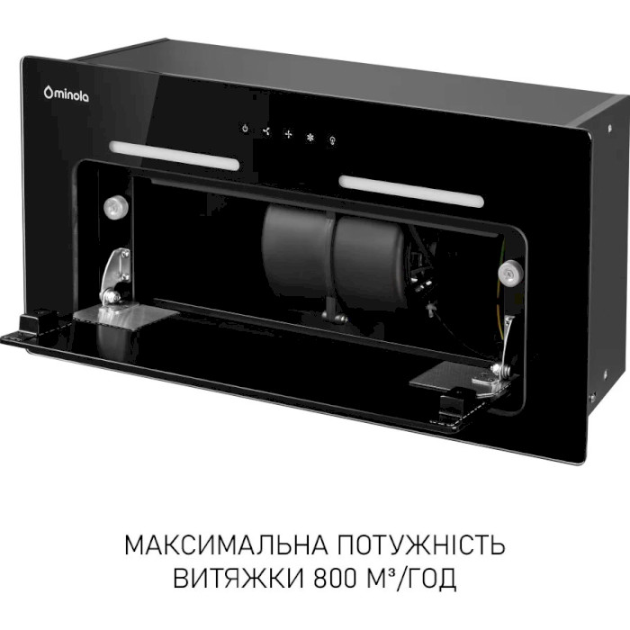 Вытяжка MINOLA HBI 6473 BL GLASS 800 LED LINE