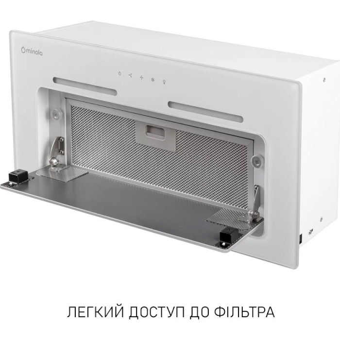 Вытяжка MINOLA HBI 6473 WH GLASS 800 LED Line